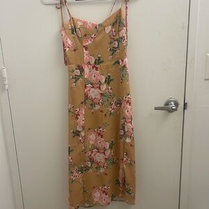 Yellow floral maxi dress